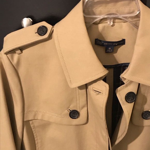 Brooks Brothers 346 Khaki Trench Coat Jacket NWOT - Picture 4 of 7
